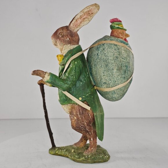Bethany Lowe Bruce Elsass Homer Hare Easter Bunny Rabbit Folk Art Chicken Egg - Picture 8 of 8
